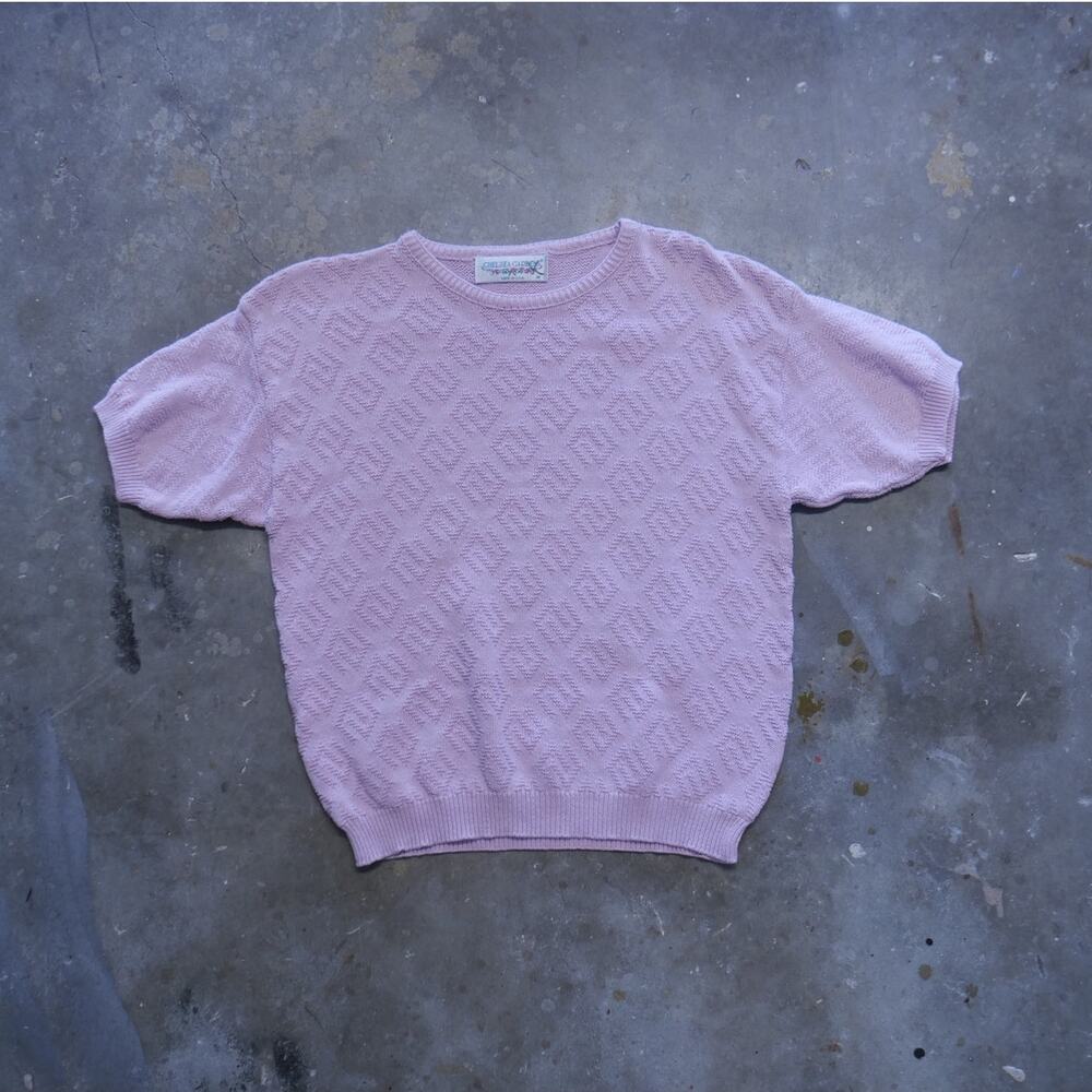 Vintage 90s Chelsea Gardens Pink Top Womens Size M Made In USA